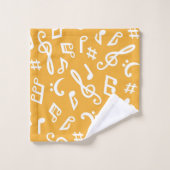 Muziekpatroon Bad Handdoek (Wasdoekje)