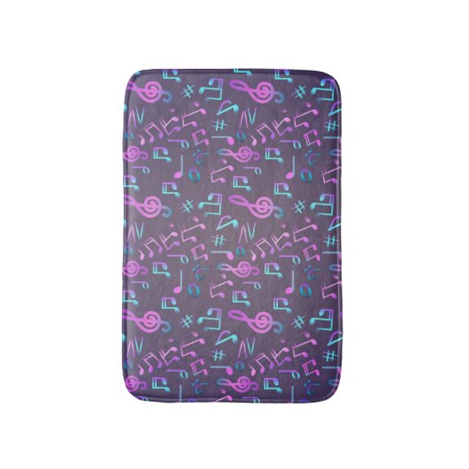 Muziekpatroon Badmat (Voorkant Verticaal)