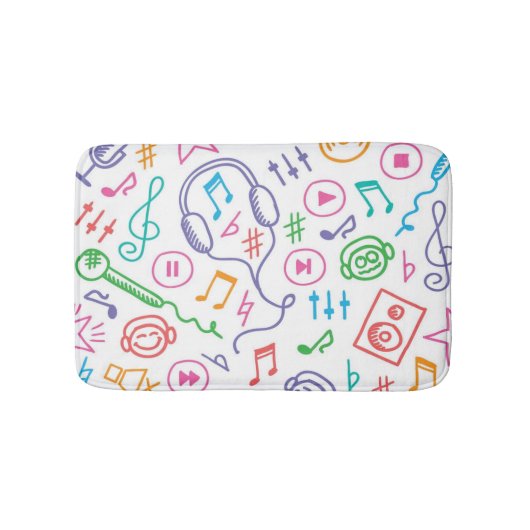 Muziekpatroon Badmat (Voorkant)