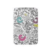 Muziekpatroon Badmat (Voorkant Verticaal)