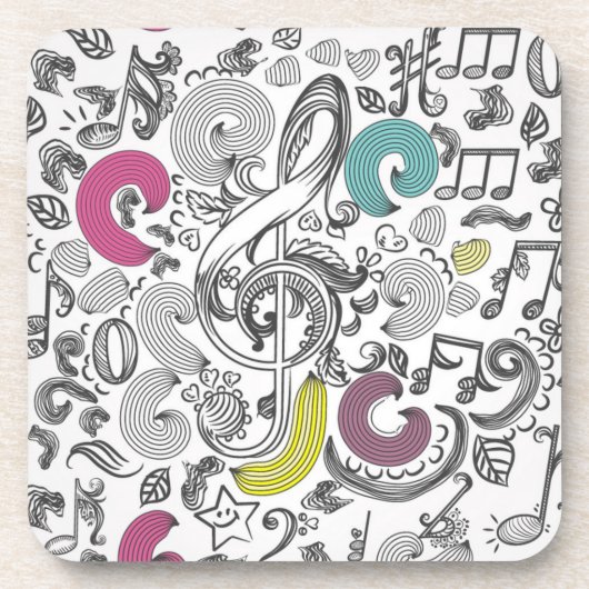 Muziekpatroon Bier Onderzetter (Voorkant)