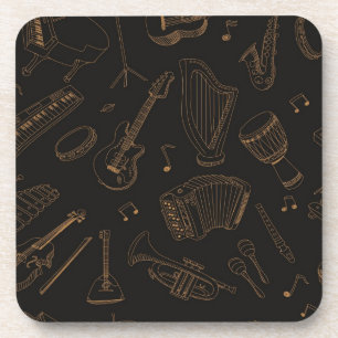 Muziekpatroon Bier Onderzetter