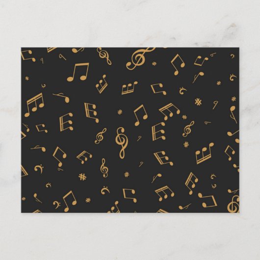 Muziekpatroon Briefkaart (Voorkant)