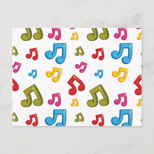 Muziekpatroon Briefkaart (Voorkant)