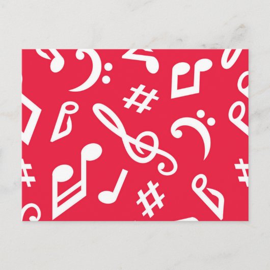 Muziekpatroon Briefkaart (Voorkant)