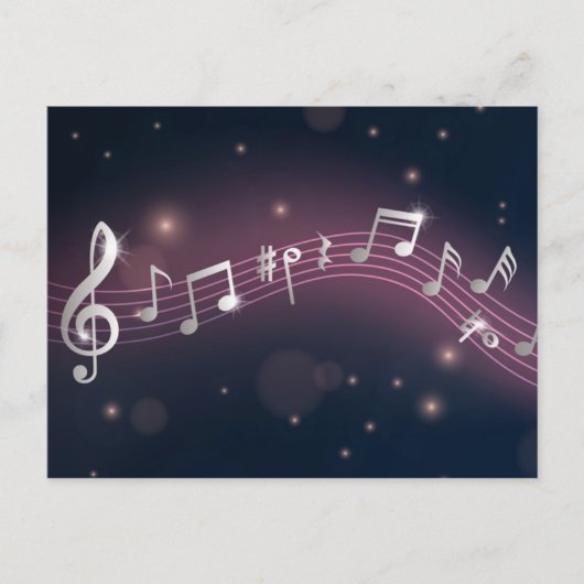 Muziekpatroon Briefkaart (Voorkant)