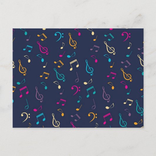Muziekpatroon Briefkaart (Voorkant)