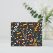 Muziekpatroon Briefkaart (Staand voorkant)