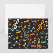 Muziekpatroon Briefkaart (Voorkant / Achterkant)