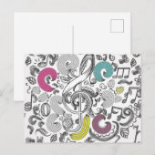 Muziekpatroon Briefkaart (Voorkant / Achterkant)