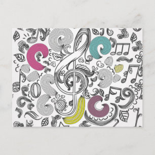 Muziekpatroon Briefkaart