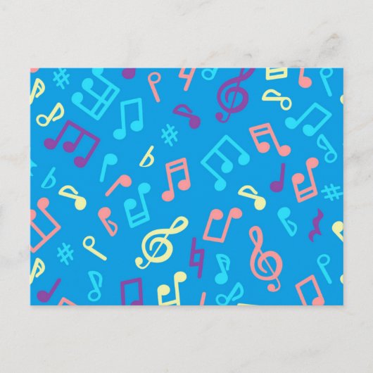 Muziekpatroon Briefkaart (Voorkant)