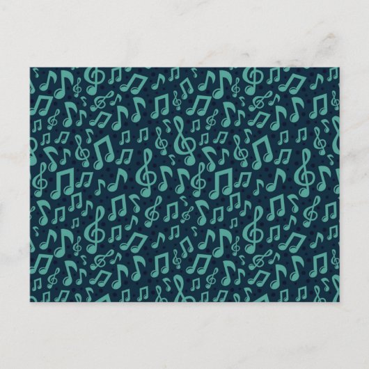 Muziekpatroon Briefkaart (Voorkant)