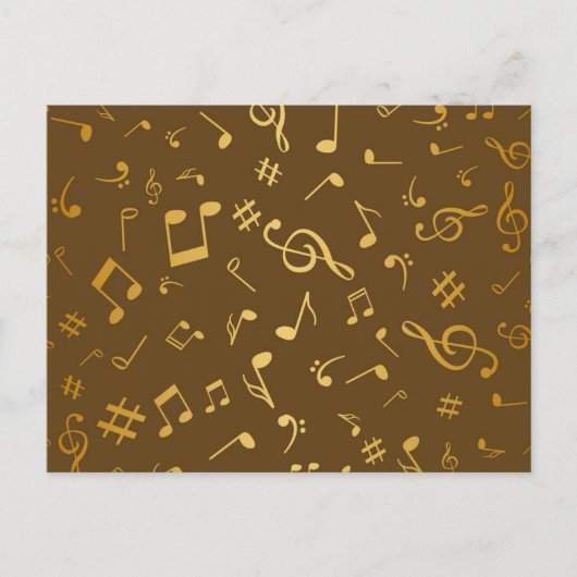 Muziekpatroon Briefkaart (Voorkant)