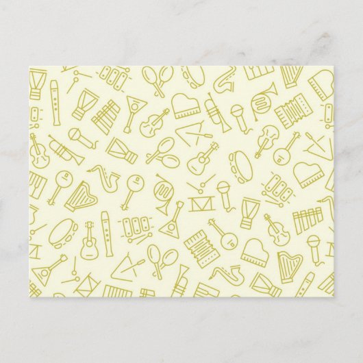 Muziekpatroon Briefkaart (Voorkant)