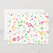 Muziekpatroon Briefkaart (Voorkant / Achterkant)