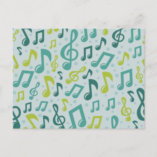 Muziekpatroon Briefkaart (Voorkant)