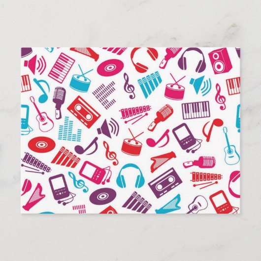Muziekpatroon Briefkaart (Voorkant)