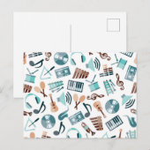 Muziekpatroon Briefkaart (Voorkant / Achterkant)
