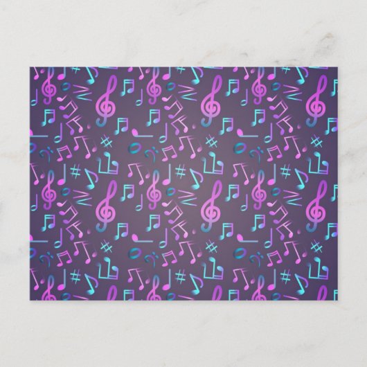 Muziekpatroon Briefkaart (Voorkant)