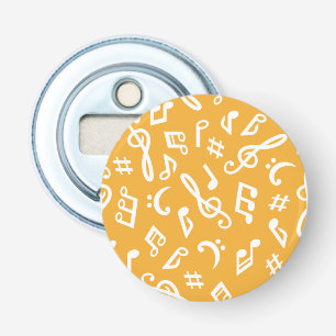 Muziekpatroon Button Flesopener