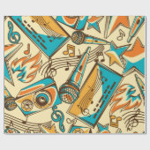 Muziekpatroon Cadeaupapier (Vlak)