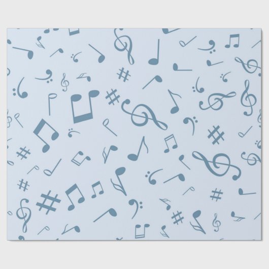 Muziekpatroon Cadeaupapier (Vlak)