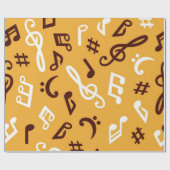 Muziekpatroon Cadeaupapier (Vlak)