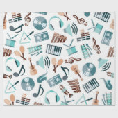 Muziekpatroon Cadeaupapier (Vlak)
