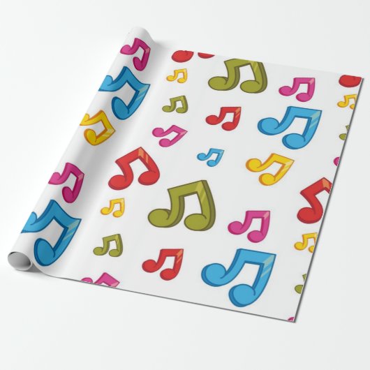 Muziekpatroon Cadeaupapier (Uitgerold)