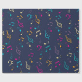 Muziekpatroon Cadeaupapier (Vlak)