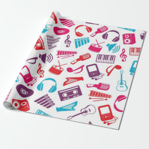 Muziekpatroon Cadeaupapier