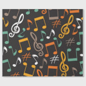 Muziekpatroon Cadeaupapier (Vlak)