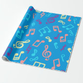 Muziekpatroon Cadeaupapier (Uitgerold)