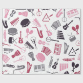 Muziekpatroon Cadeaupapier (Vlak)