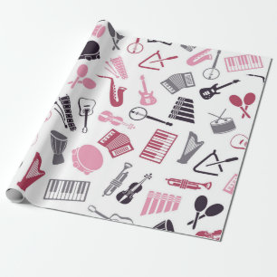 Muziekpatroon Cadeaupapier