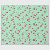 Muziekpatroon Cadeaupapier (Vlak)