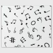 Muziekpatroon Cadeaupapier (Vlak)