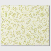 Muziekpatroon Cadeaupapier (Vlak)