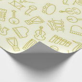 Muziekpatroon Cadeaupapier (Hoek)