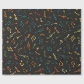 Muziekpatroon Cadeaupapier (Vlak)
