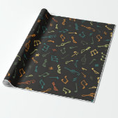 Muziekpatroon Cadeaupapier (Uitgerold)