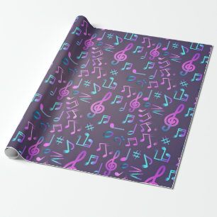 Muziekpatroon Cadeaupapier