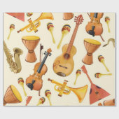 Muziekpatroon Cadeaupapier (Vlak)