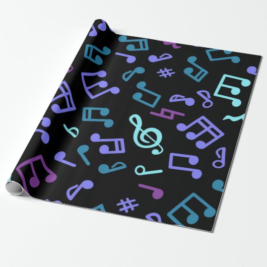 Muziekpatroon Cadeaupapier (Uitgerold)