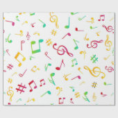 Muziekpatroon Cadeaupapier (Vlak)