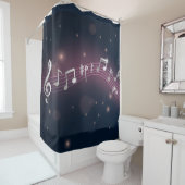 Muziekpatroon Douchegordijn (In situ)