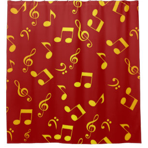 Muziekpatroon Douchegordijn