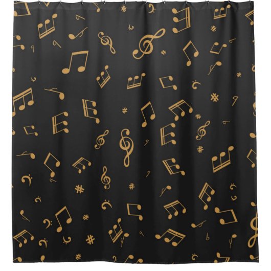 Muziekpatroon Douchegordijn (Voorkant)