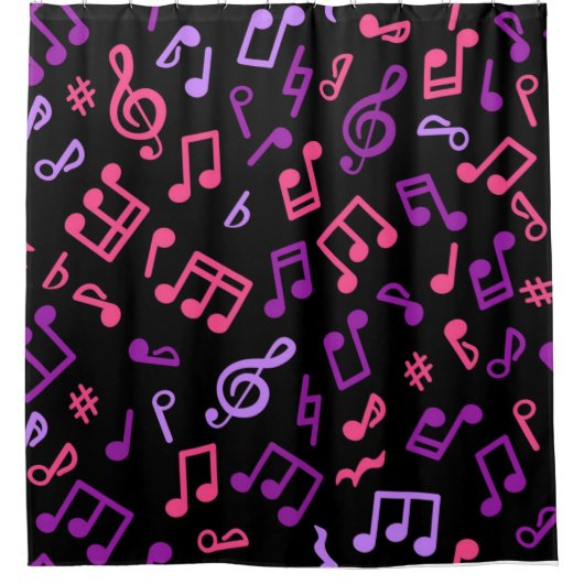 Muziekpatroon Douchegordijn (Voorkant)